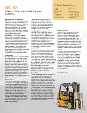 навантажувач з вилковим захватом LPG Yale GC080VX