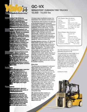 навантажувач з вилковим захватом LPG Yale GC155VX