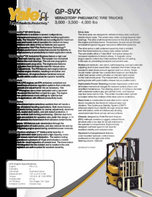 навантажувач з вилковим захватом LPG Yale GP035VX