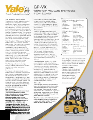 навантажувач з вилковим захватом LPG Yale GP040VX