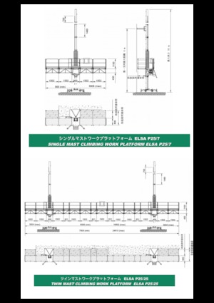 підйомник щоглового типу з робочою платформою Electroelsa ELSA P25