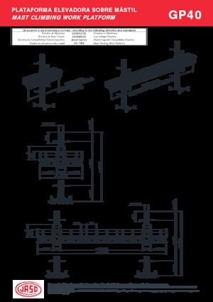 підйомник щоглового типу з робочою платформою Jaso GPI40