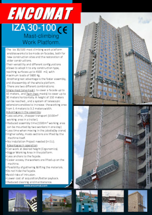 підйомник щоглового типу з робочою платформою Encomat IZA 30/100