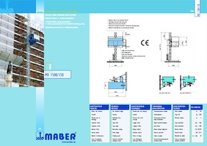 ліфти для промислового застосування Maber MB 1500/150