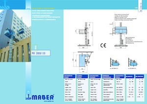ліфти для промислового застосування Maber MB 2000/150-R