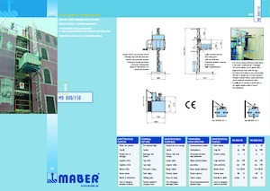 ліфти для промислового застосування Maber MB 800/150