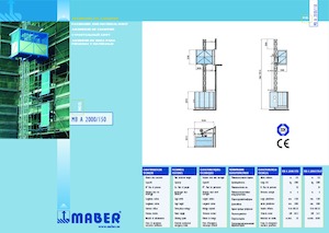 ліфти для промислового застосування Maber MB A 2000/150