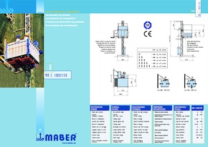 ліфти для промислового застосування Maber MB C 1000/150