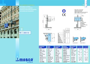 ліфти для промислового застосування Maber MB C 2000/150-R