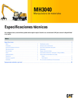 Екскаватори для перевалки Caterpillar MH3040