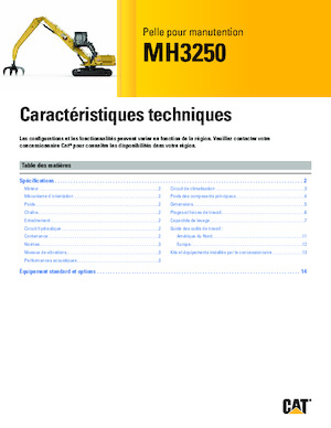 Екскаватори для перевалки Caterpillar MH3250