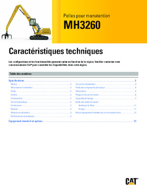 Екскаватори для перевалки Caterpillar MH3260