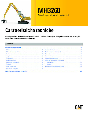 Екскаватори для перевалки Caterpillar MH3260