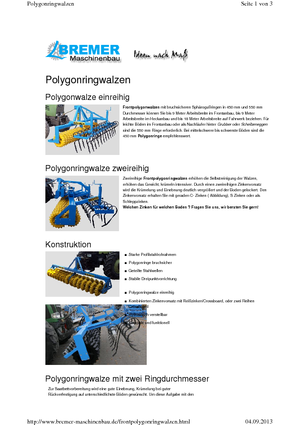 Газонні та польові катки Bremer PG 250 E