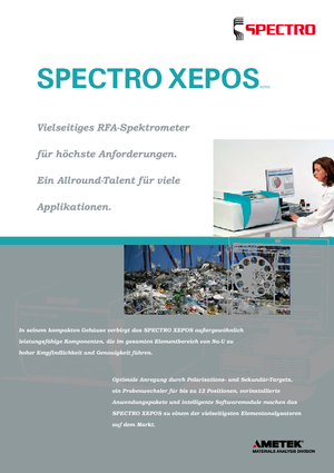 Металеві аналізатори Spectro SPECTRO XEPOS