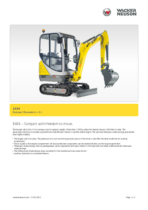 Міні-екскаватори Neuson 1404