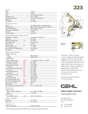 Міні-екскаватори Gehl 223