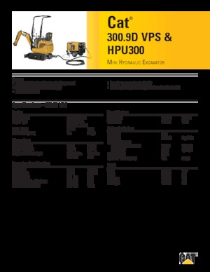 Міні-екскаватори Caterpillar 300.9D VPS 