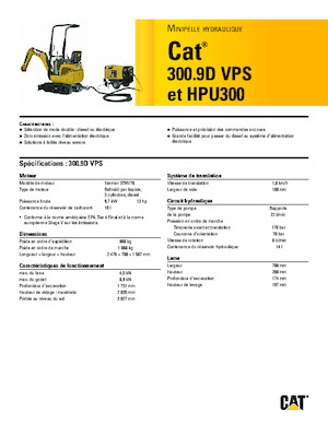Міні-екскаватори Caterpillar 300.9D VPS 