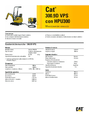 Міні-екскаватори Caterpillar 300.9D VPS 