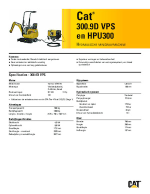 Міні-екскаватори Caterpillar 300.9D VPS 