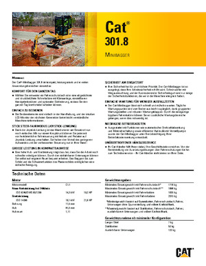 Міні-екскаватори Caterpillar 301.8