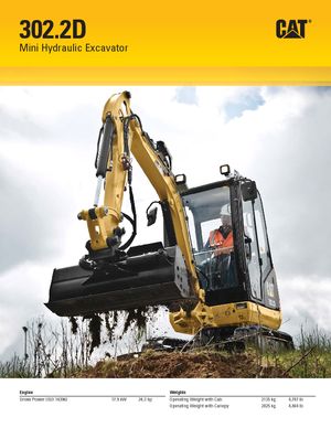Міні-екскаватори Caterpillar 302.2D