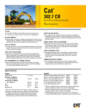 Міні-екскаватори Caterpillar 302.7 CR