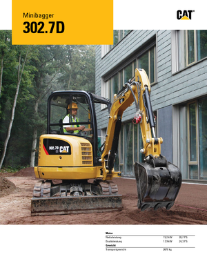 Міні-екскаватори Caterpillar 302.7D