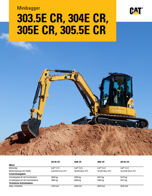 Міні-екскаватори Caterpillar 305E CR
