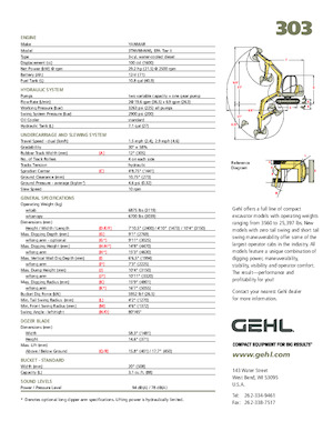 Міні-екскаватори Gehl 303