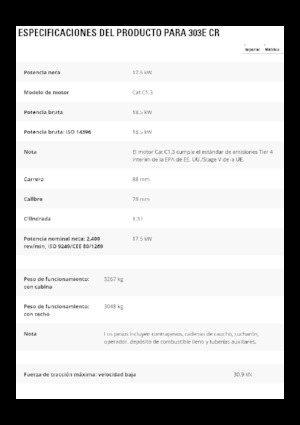 Міні-екскаватори Caterpillar 303E CR