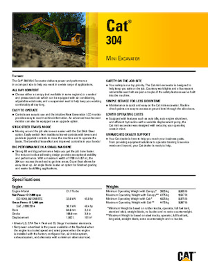 Міні-екскаватори Caterpillar 304