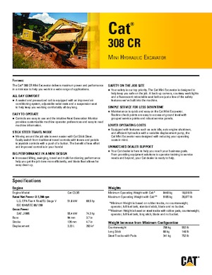 Гусеничні екскаватори Caterpillar 308CR