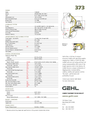 Міні-екскаватори Gehl 373