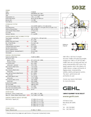Міні-екскаватори Gehl 503Z