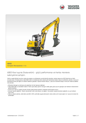 Міні-екскаватори Wacker Neuson 6003