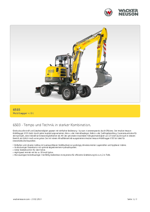 Колісні екскаватори Neuson 6503