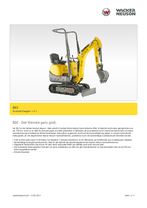Міні-екскаватори Neuson 803
