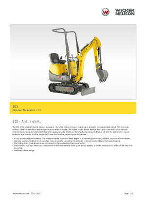 Міні-екскаватори Neuson 803