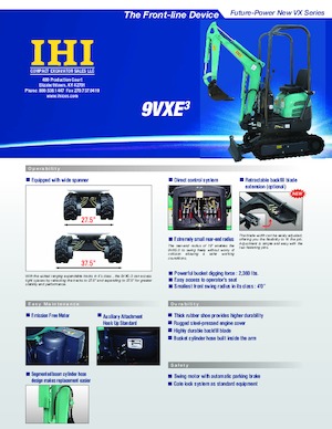 Міні-екскаватори Kato 9VX-3 Electric