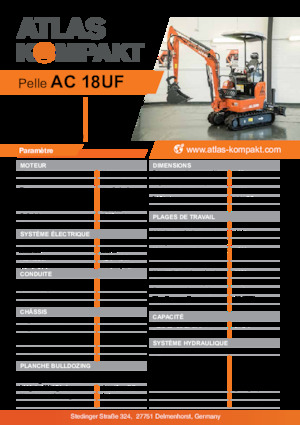 Міні-екскаватори Atlas Kompakt AC 18UF