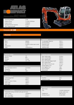 Міні-екскаватори Atlas Kompakt AC 25B