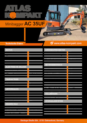 Міні-екскаватори Atlas Kompakt AC 35UF