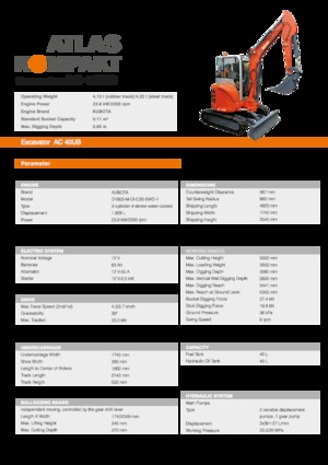 Міні-екскаватори Atlas Kompakt AC 40UB