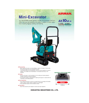 Міні-екскаватори Airman AX 10 U 4