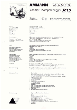 Міні-екскаватори Yanmar B 12