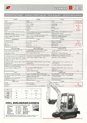 Міні-екскаватори Yanmar B 27-2