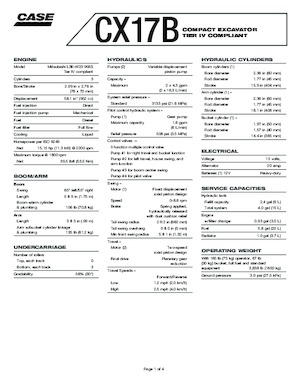 Міні-екскаватори Case CX17B 