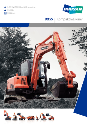 Колісні екскаватори Doosan DX 55